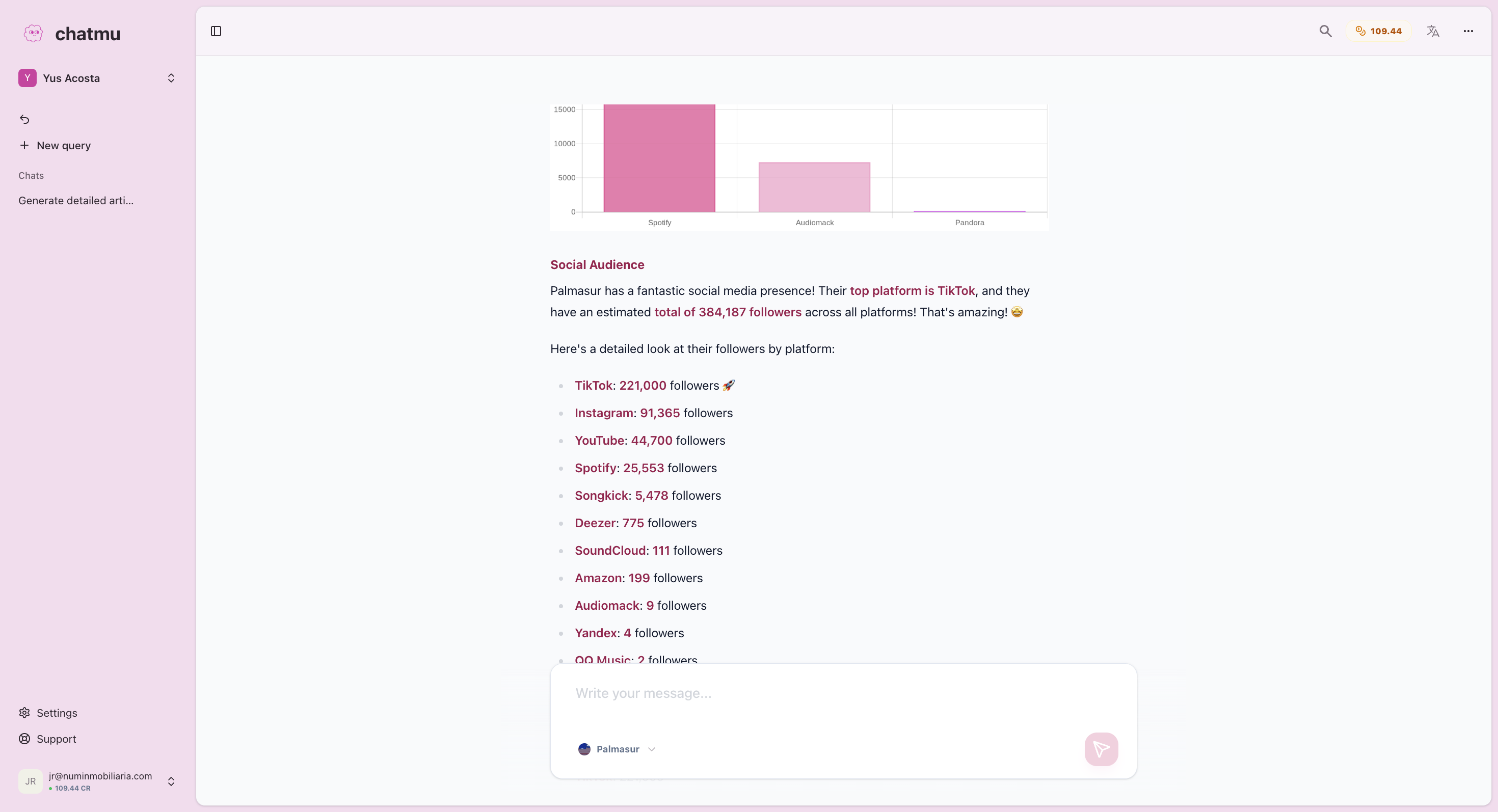 Favorite Prompts Menu
