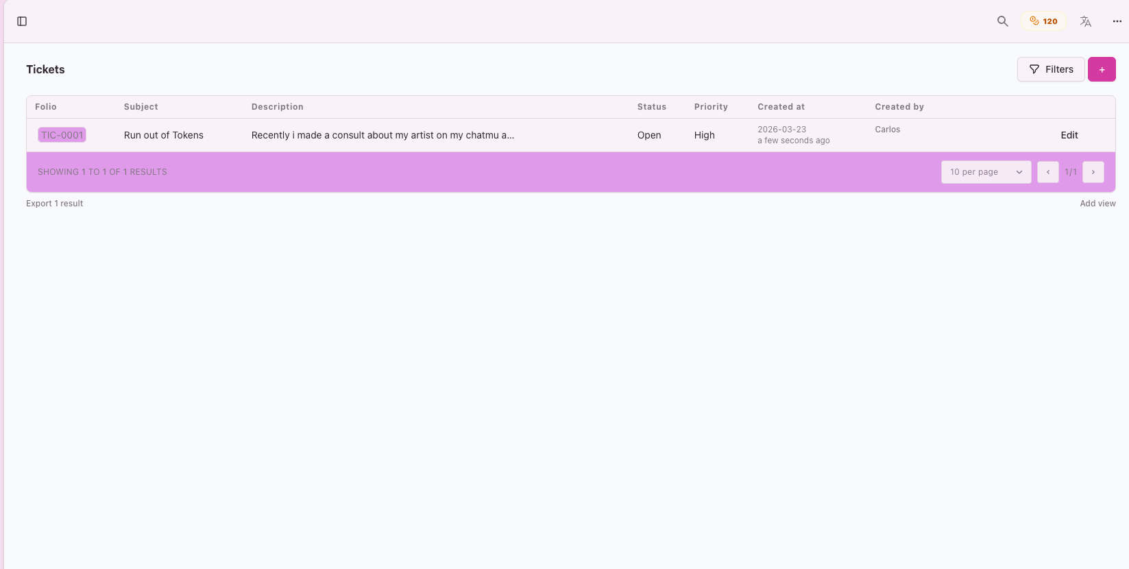 Support and Tickets Desk